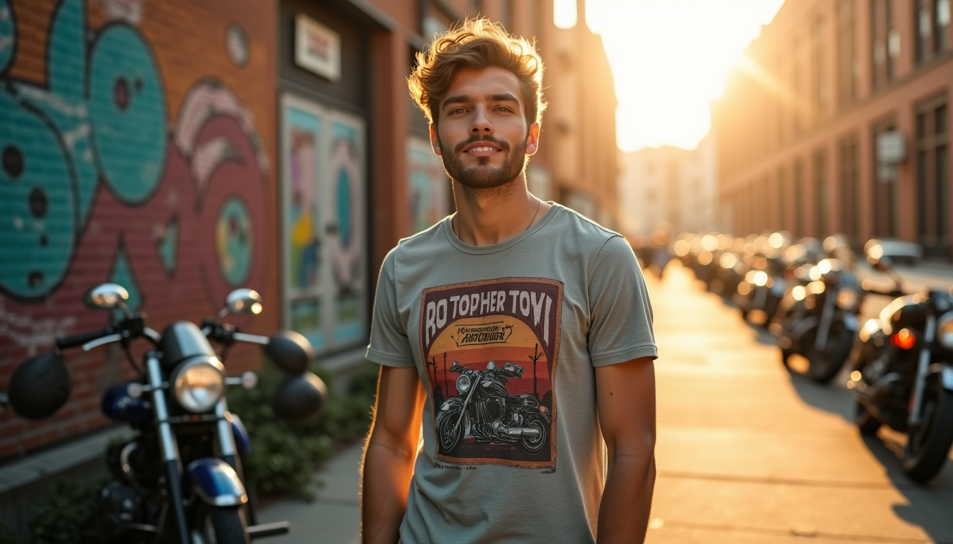 Illustration : le teeshirt moto vintage ne se limite pas — tee-shirt moto vintage : pourquoi la tendance ne faiblit pas