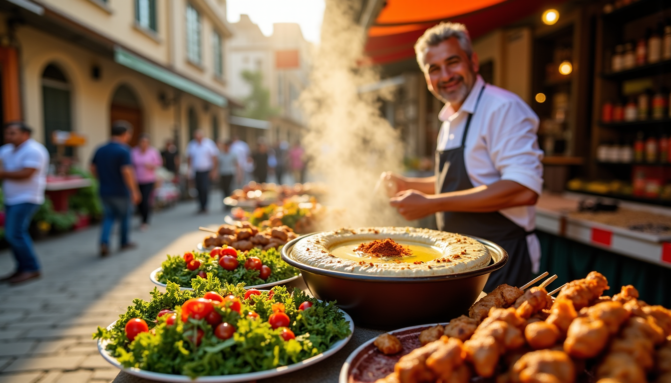 Illustration : le liban, avec sa cuisine levantine, est également — destinations idéales pour découvrir la gastronomie locale authentique