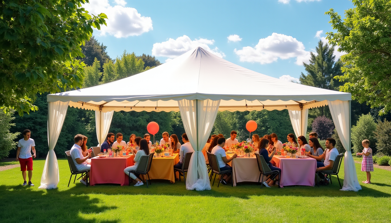équiper une fête d'anniversaire avec la location de matériel de réception ? — si la fête se déroule en extérieur, un
