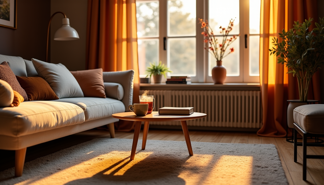 Illustration : ances. sélectionner des textiles (tapis, coussins, rideaux) qui — la maison est-elle synonyme de confort parfait ?