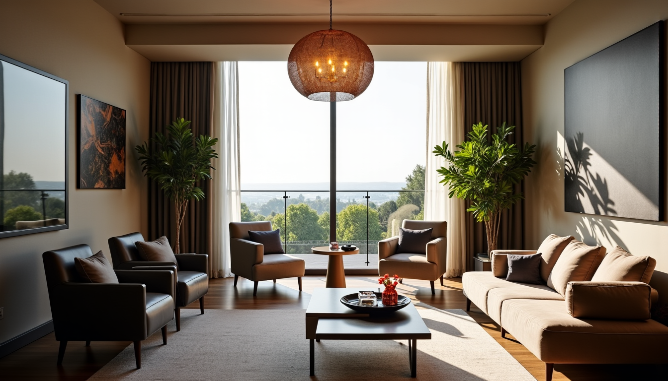 Illustration : ier de prestige. un luminaire distinctif, par exemple, — hotel de la falaise : inspirations déco pour un style moderne et apaisant