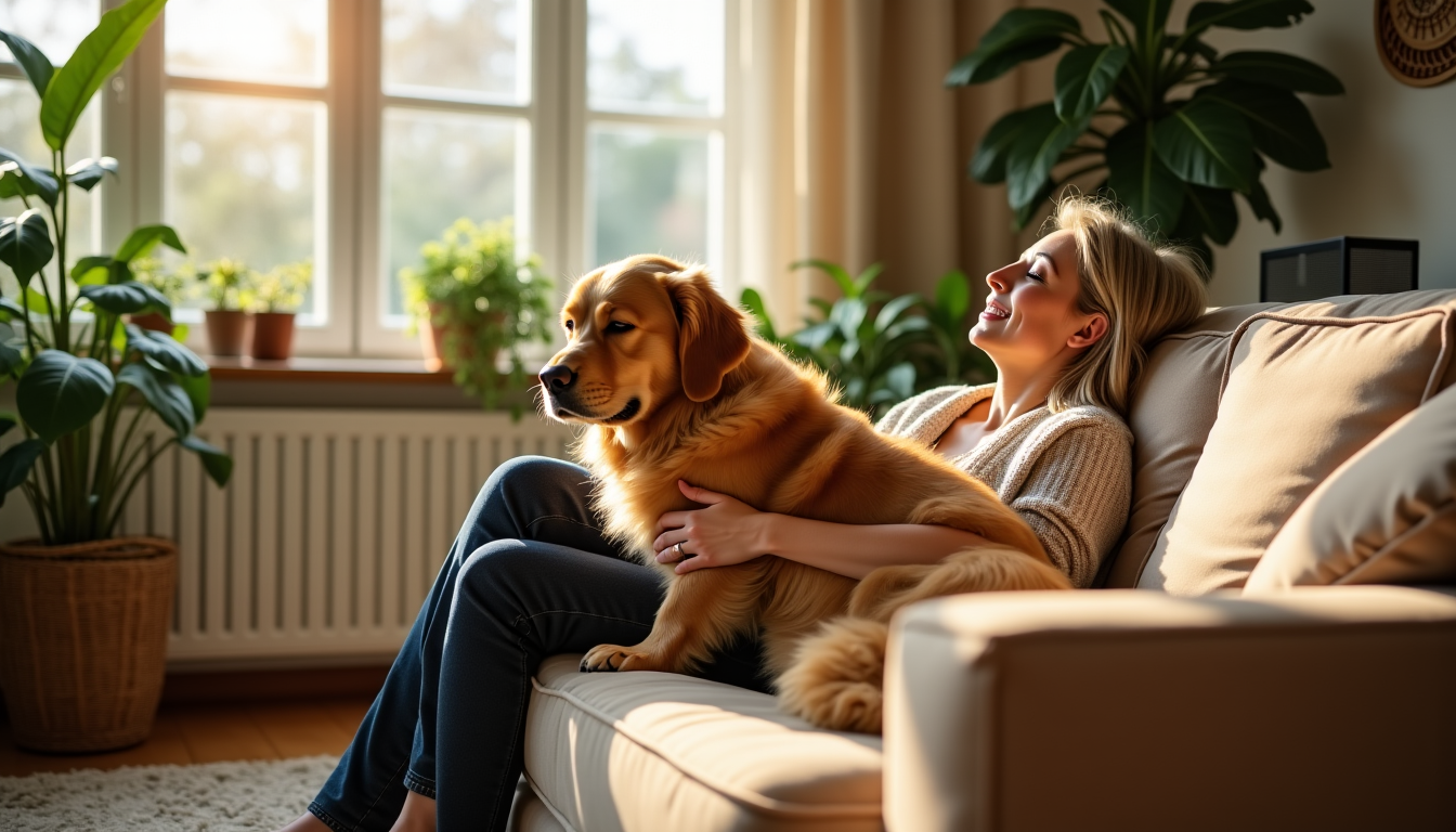 multiples bienfaits d'avoir un chien à vos côtés — « la présence d'un chien apporte une paix