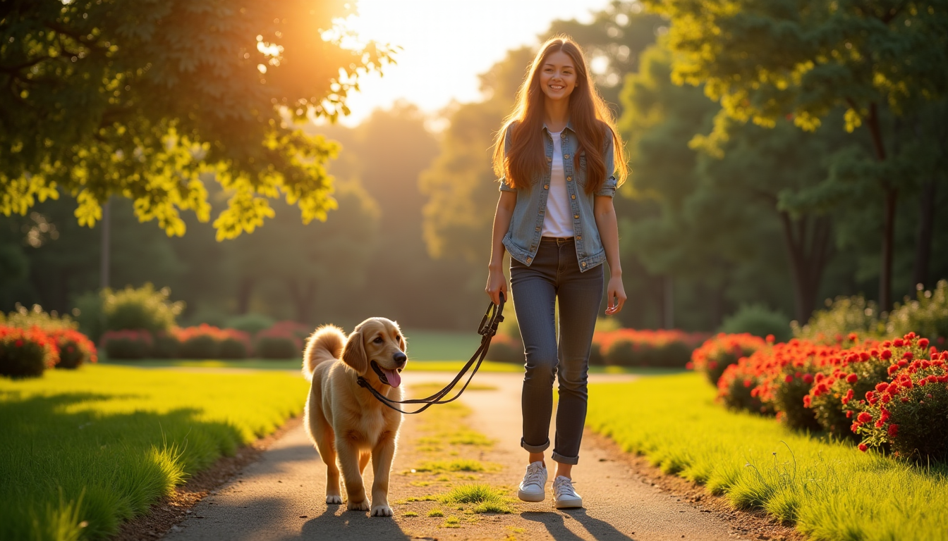 Illustration : responsabilité et soin d'un être vivant peut être — multiples bienfaits d'avoir un chien à vos côtés