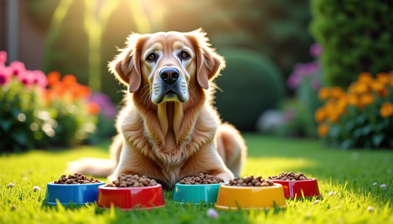 Illustration : le marché offre une multitude d'options alimentaires pour — chien âgé et raideurs : comment préserver ses articulations avec une alimentation adaptée ?