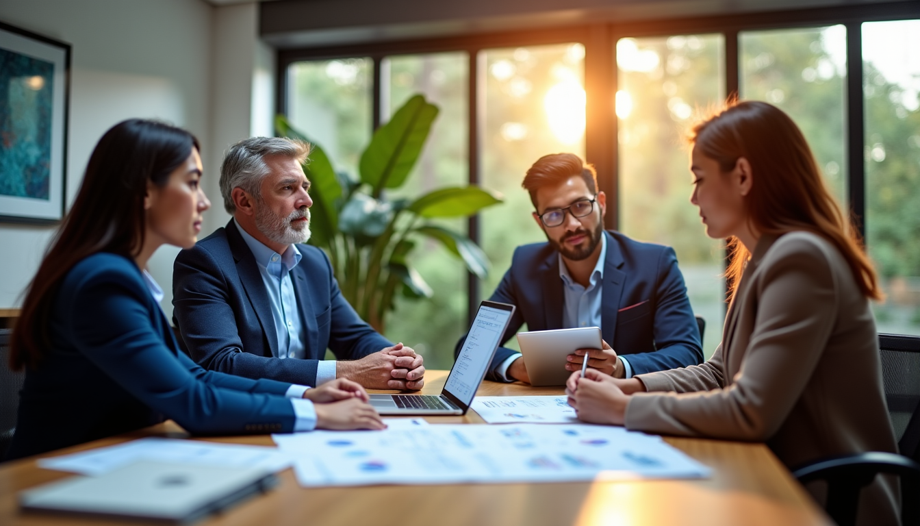Illustration : estion partagés, assurant que les objectifs sont atteints — innovons ensemble pour l'avenir des entreprises