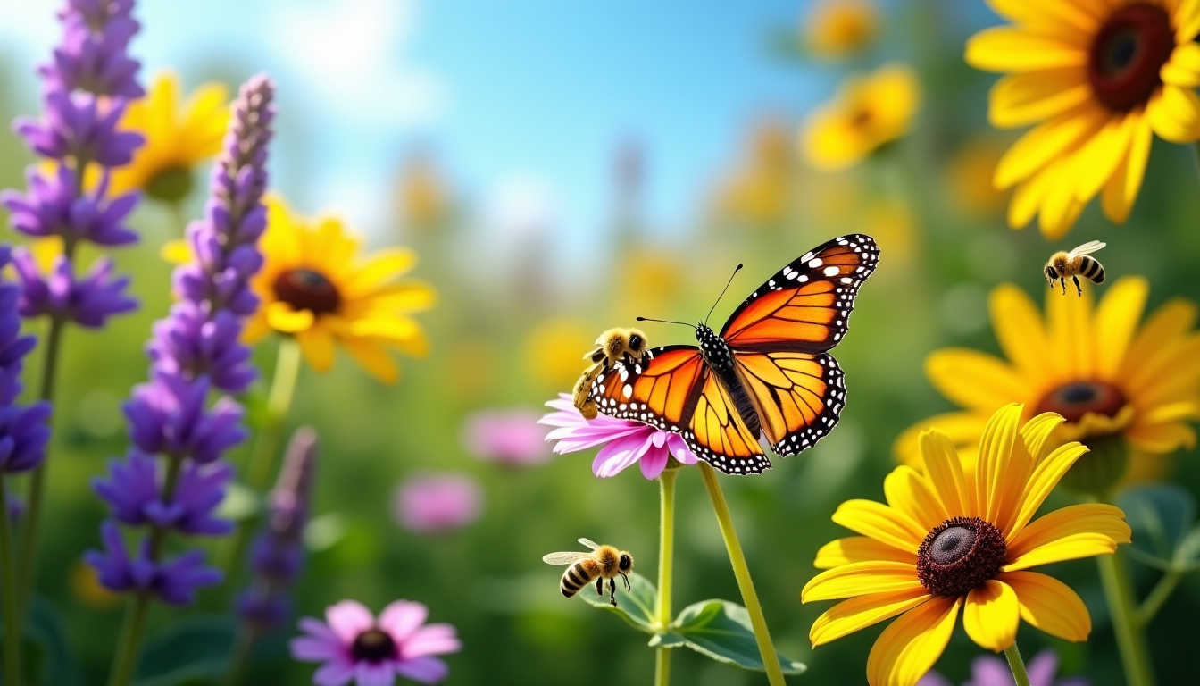 Illustration : « chaque jardin qui renonce aux pesticides est — créer un jardin qui attire les abeilles et papillons ?