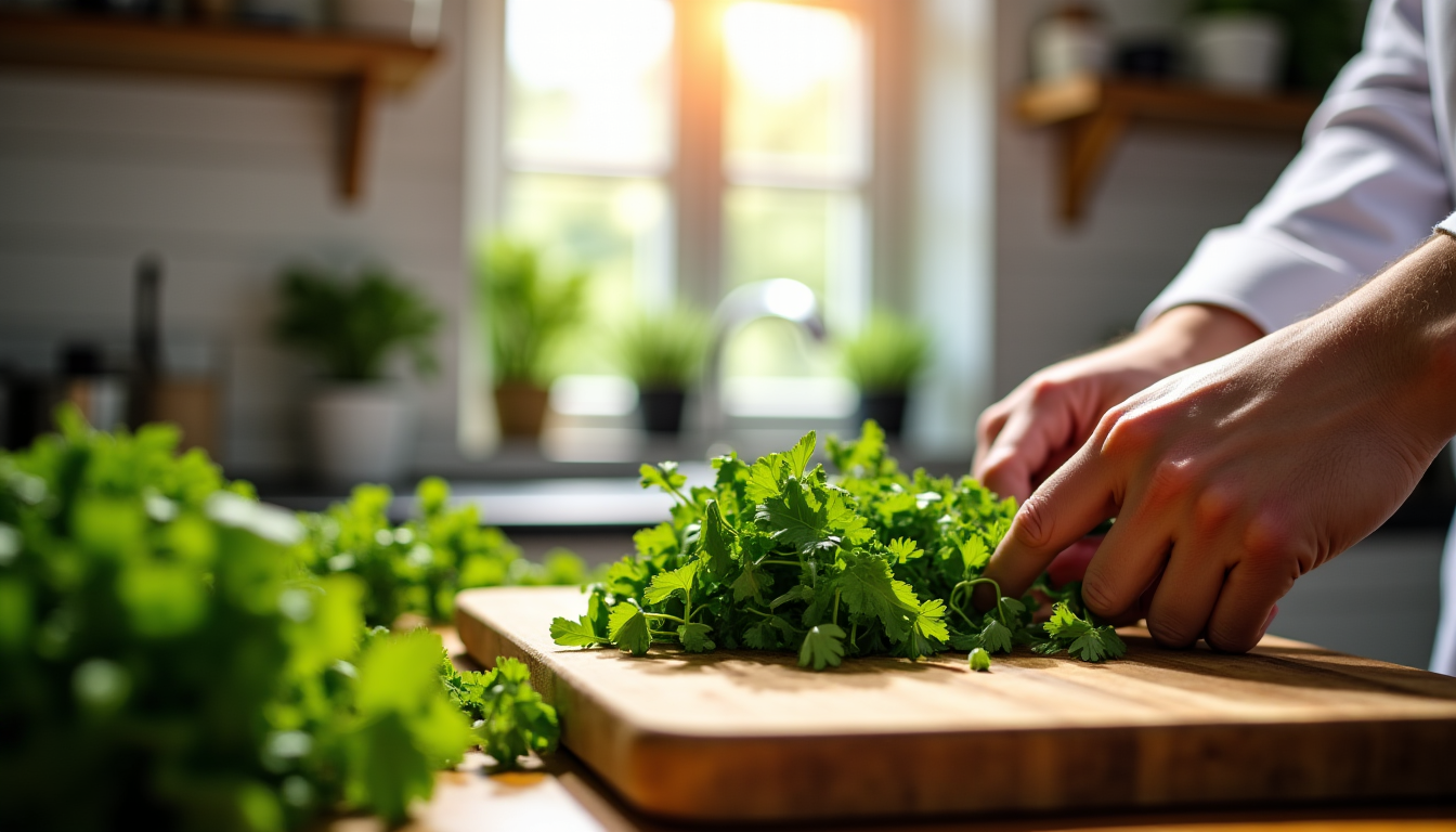 Illustration : les herbes fraîches, quant à elles, apportent une — secrets de la cuisine : astuces pour sublimer vos plats
