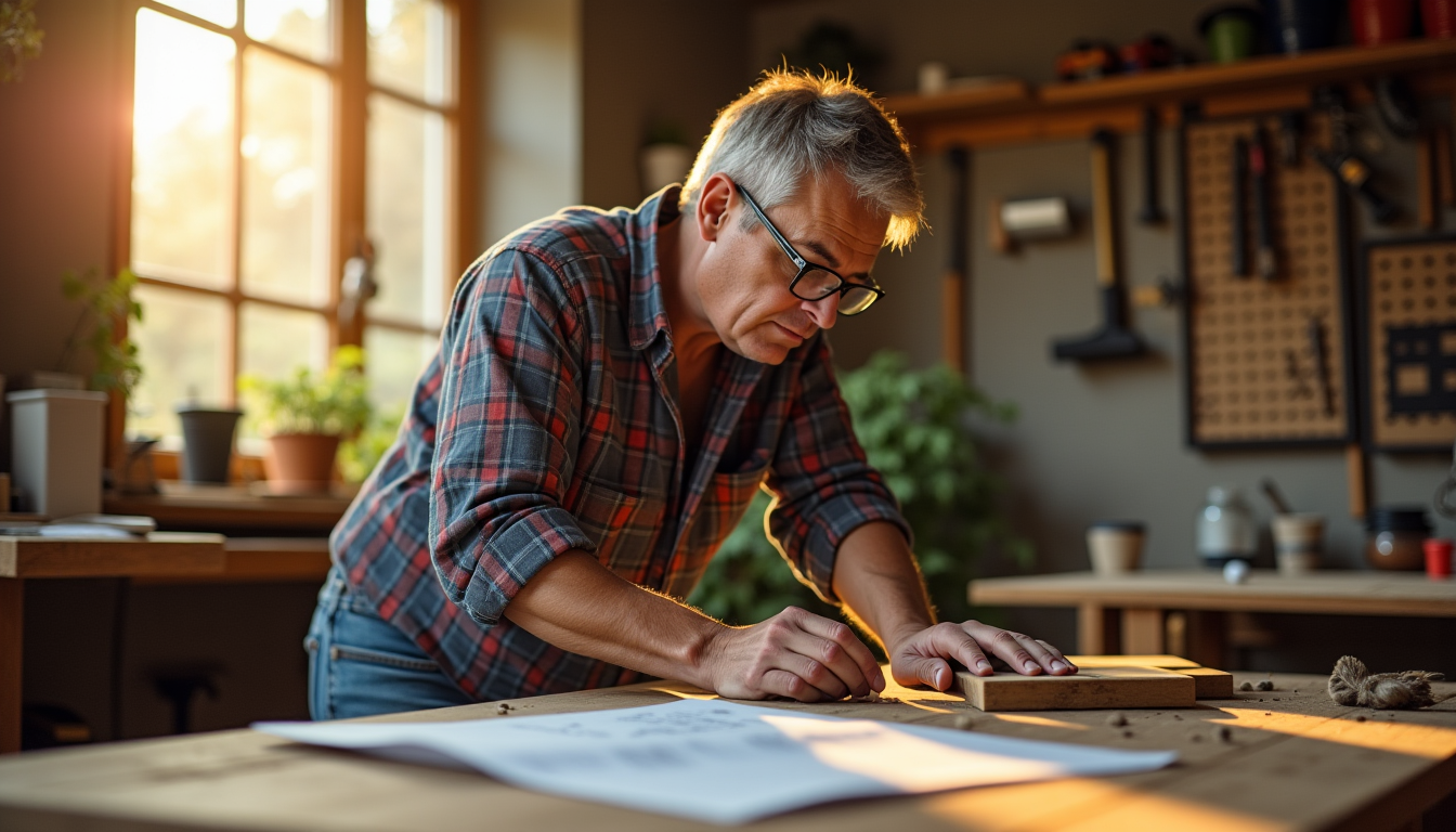 Illustration : une fois la préparation achevée et les techniques — astuces pour réussir vos projets de bricolage à la maison