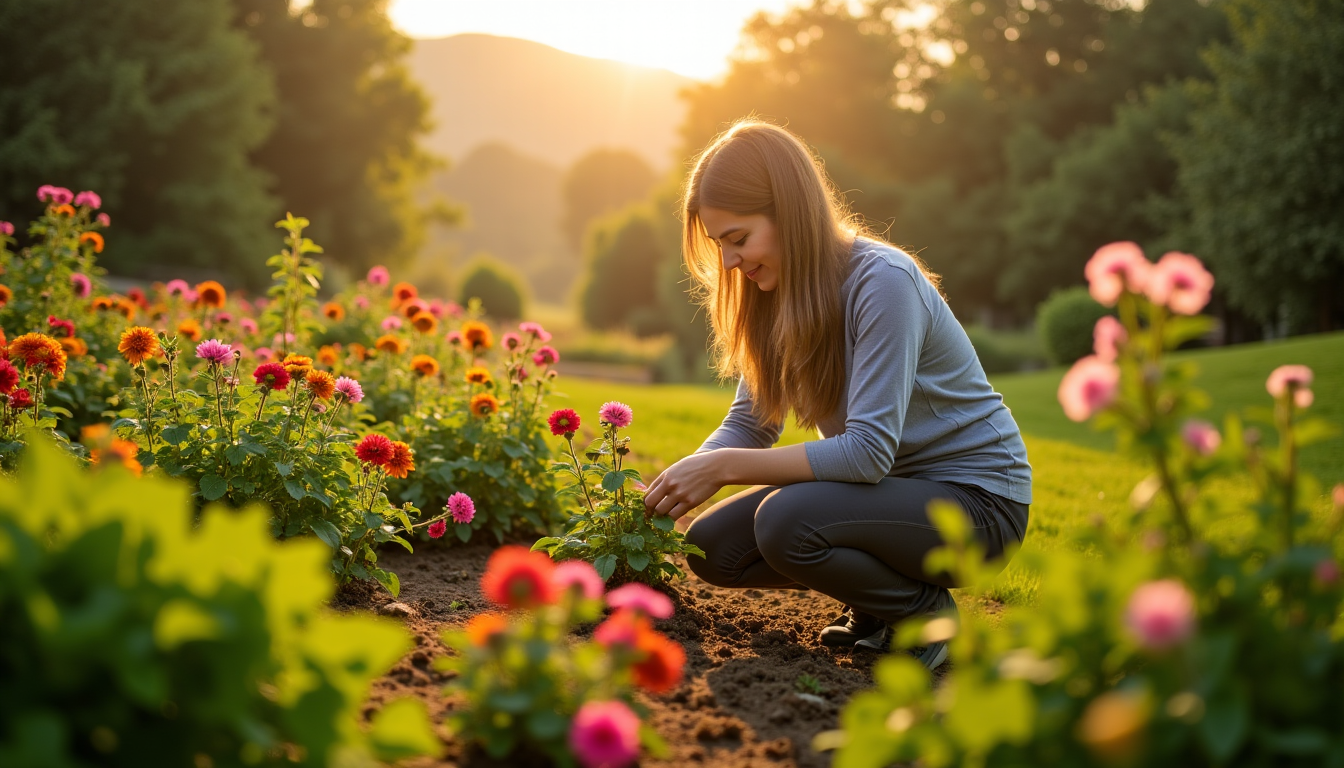 Illustration : adopter les principes du "jardinier paresseux" peut être — cultivez votre espace : astuces pour un jardin enchanteur