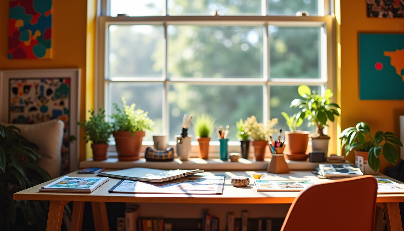 Illustration : un espace créatif ne se limite pas à — créer un espace créatif à la maison : astuces pratiques