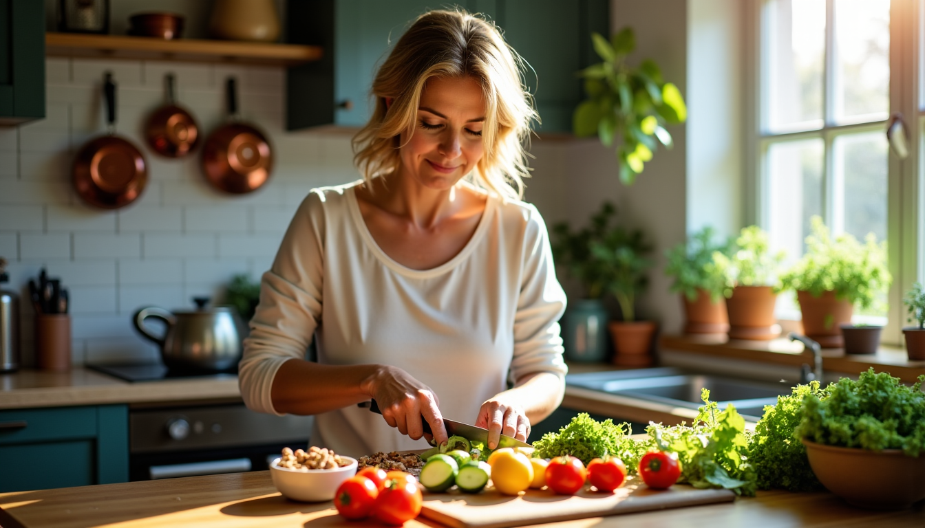 Illustration : la régularité des repas contribue également à stabiliser — améliorer sa santé grâce à une alimentation équilibrée