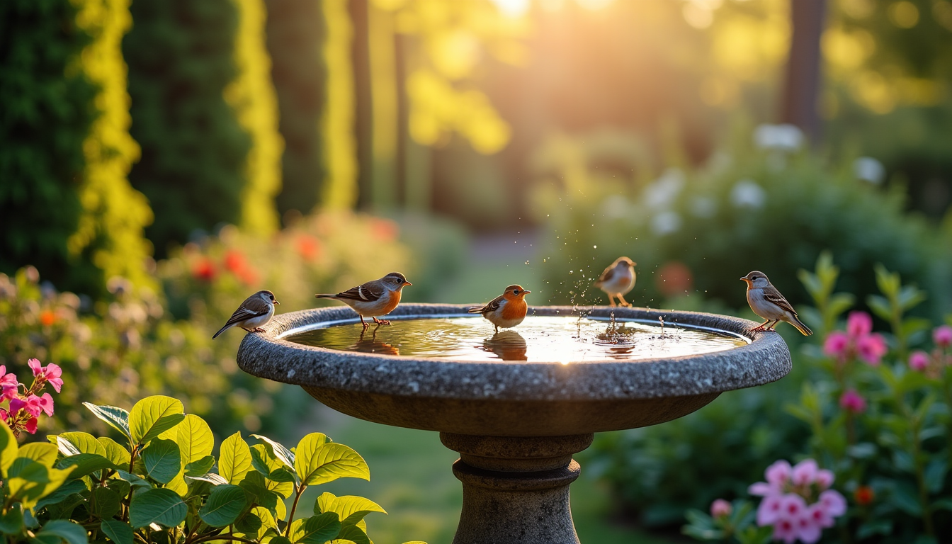 cultivez un sanctuaire naturel dans votre jardin — l'eau est un élément vital pour la faune.