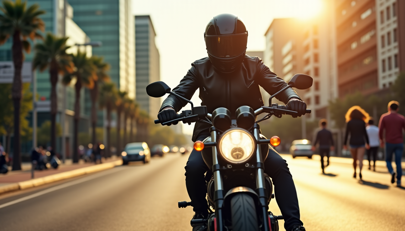 Illustration : quotidien, agilité en ville praticité, efficacité, adaptation au — explorer la liberté : l'art de maîtriser sa moto