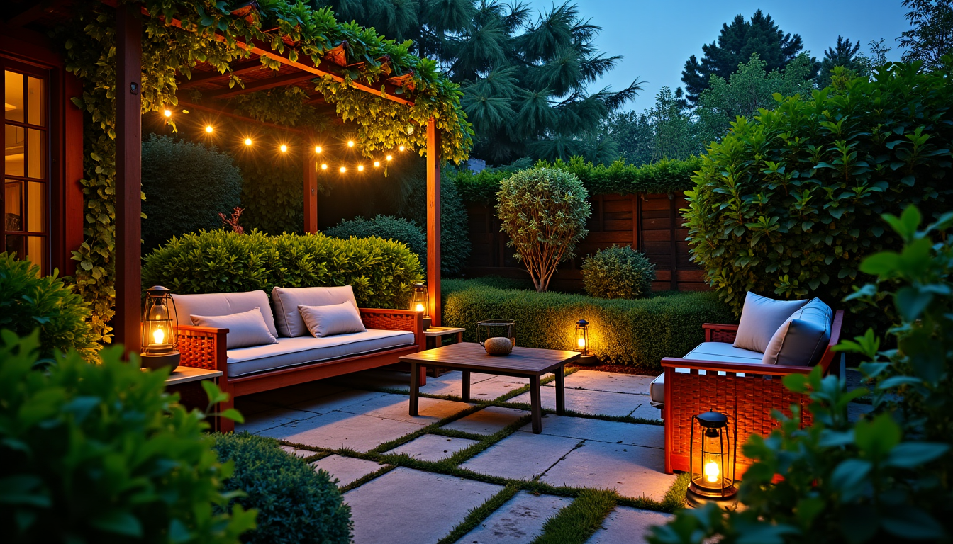 Illustration : un éclairage bien pensé prolonge l'utilisation de votre — jardin secret : astuces pour un espace paisible