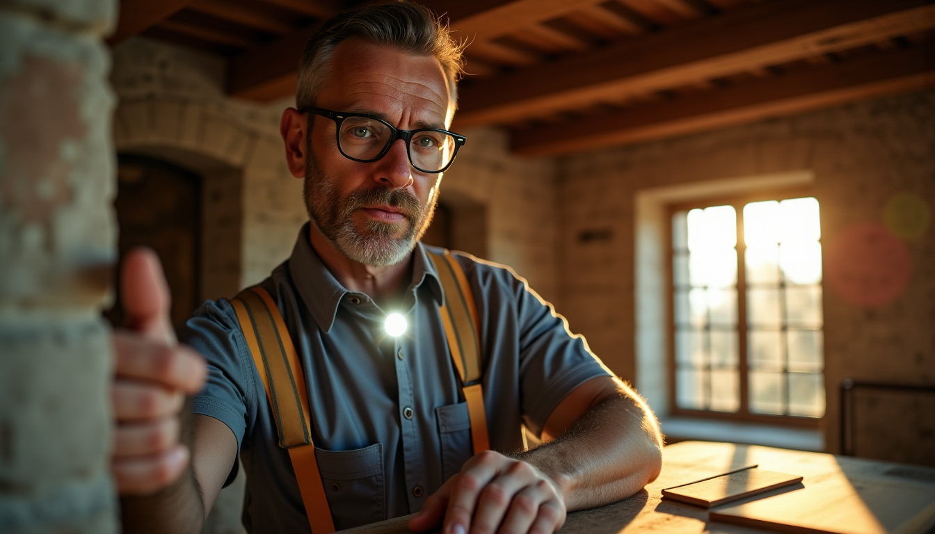 Illustration : l'expert recherche la présence de termites et d'autres — tout savoir sur le diagnostic immobilier en haute-vienne pour une transaction réussie