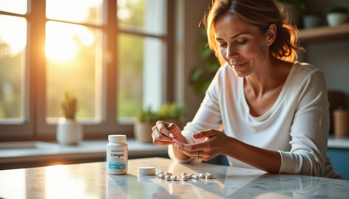 Illustration : une dose typique recommandée pour des résultats visibles — tout savoir sur le collagène marin peptan en gélules pour la peau et les articulations