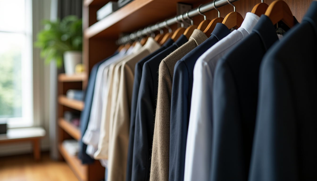 Illustration : me : accrochez tous les vêtements dans la — organiser un dressing masculin fonctionnel de a à z ?