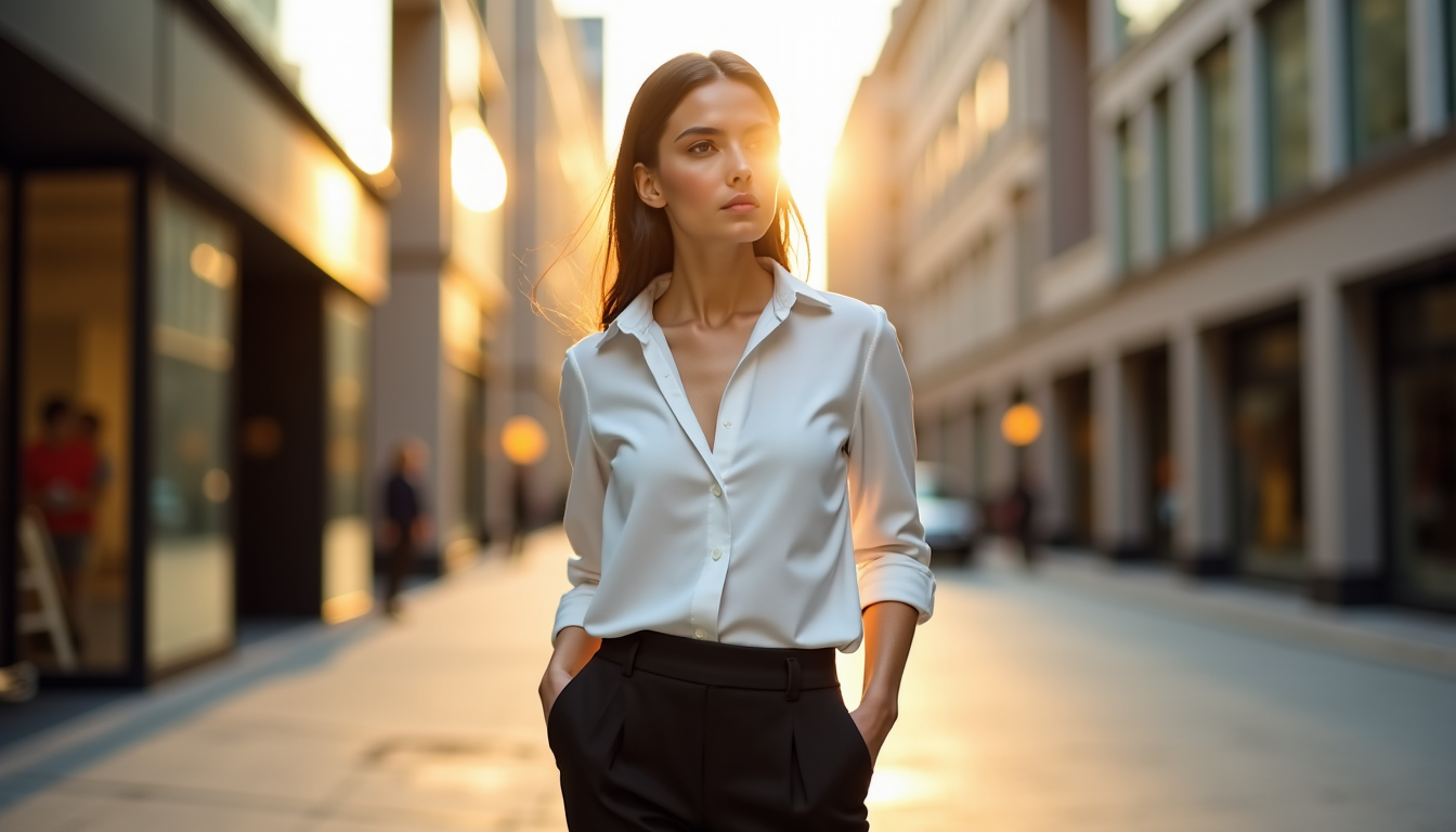 Illustration : pour un look minimaliste, mariez-le à un pantalon — sabot noir : l'allié incontournable pour un style intemporel au quotidien