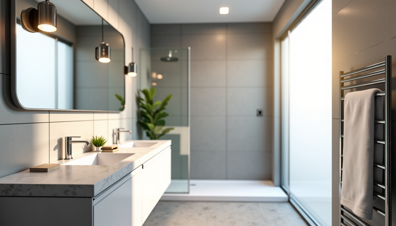 Illustration : la salle de bain nécessite un éclairage vif — maison, lumière et confort : sublimer ses espaces avec https://www.casparstores.com/