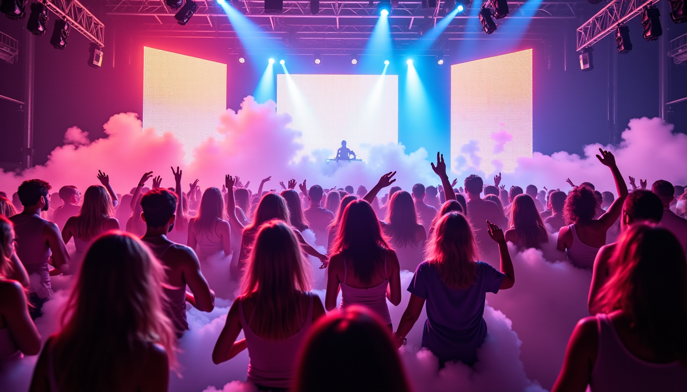 club aria complex malte : les caractéristiques techniques de la plus grande mousse party de l'île — en complément de la musique, un immense mur