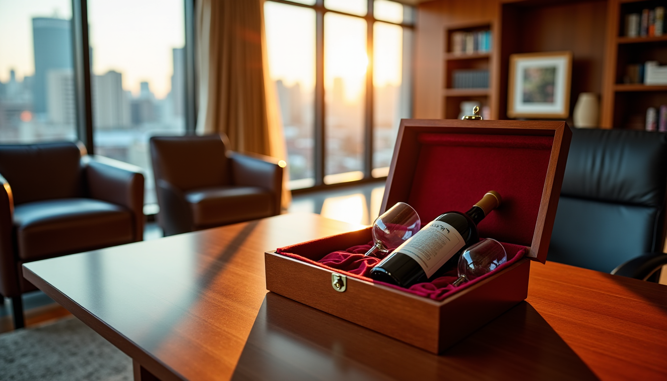 Illustration : à long terme, ces attentions participent à la — le coffret de vin est le cadeau d’entreprise idéal pour vos collaborateurs