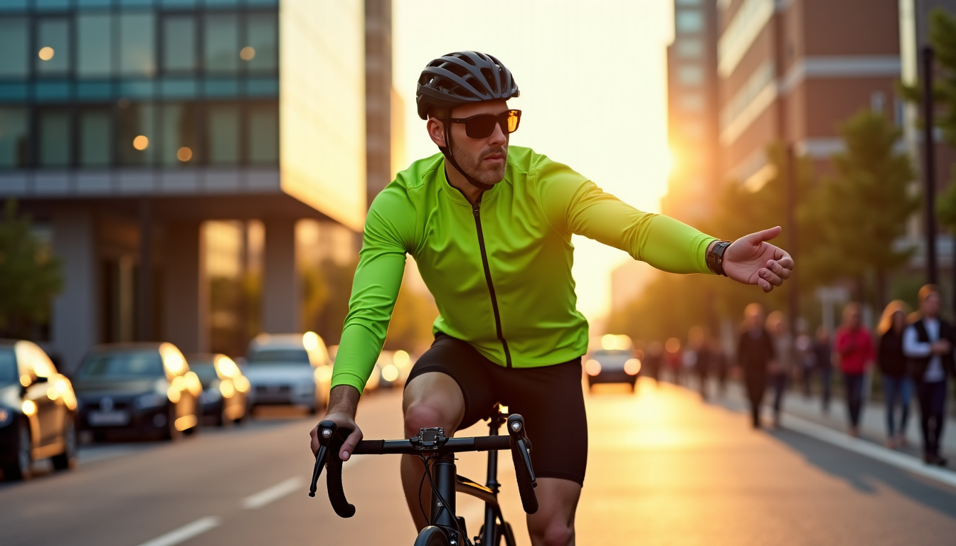 l'art de maîtriser la ville à vélo — la signalisation manuelle est également un aspect clé