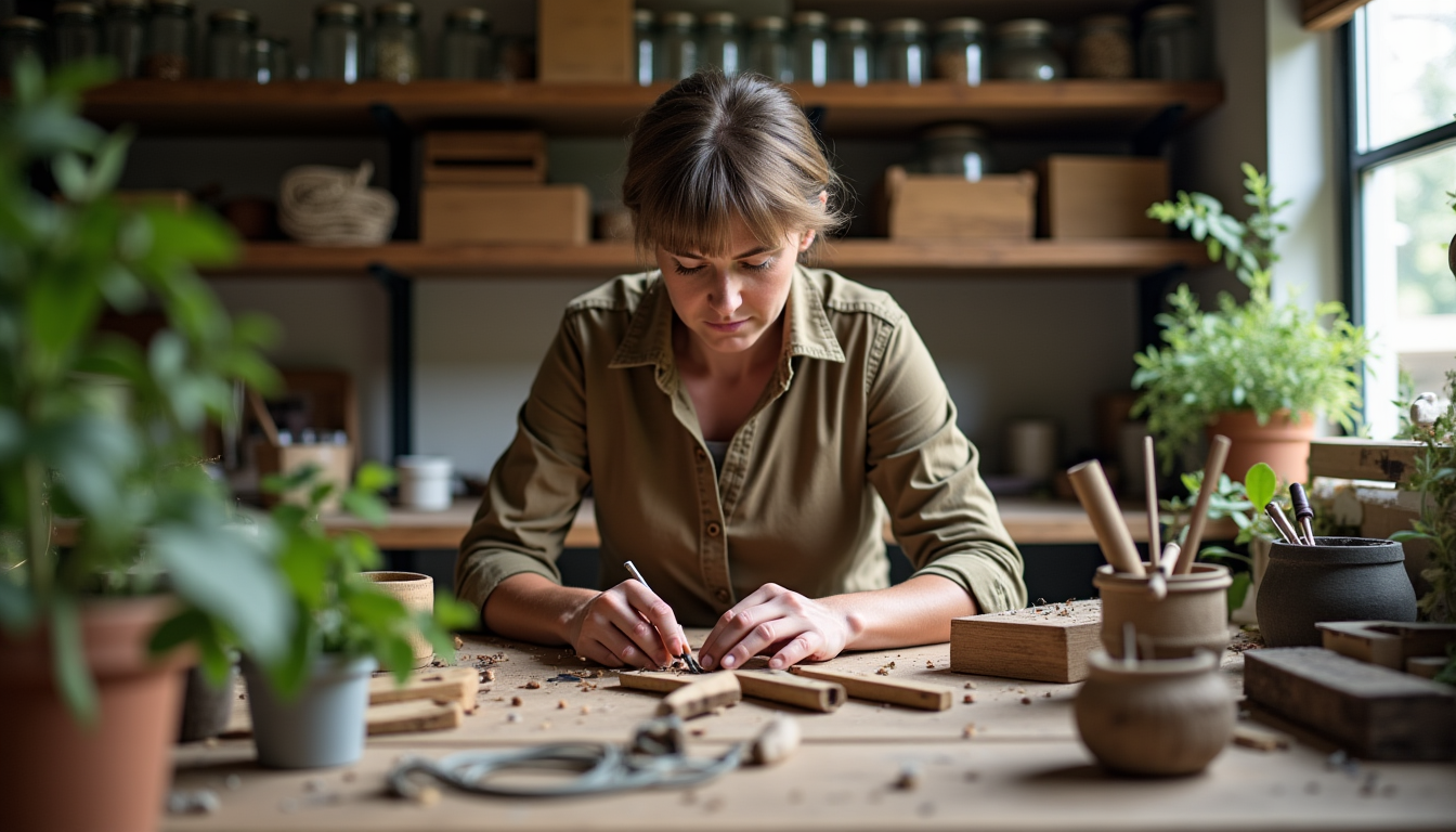 créer avec conscience : astuces pour un bricolage écologique — certes, le matériel de récupération peut présenter des