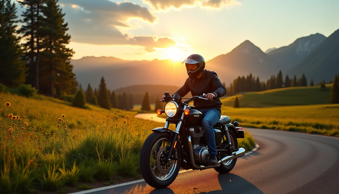 Illustration : un road trip en moto est une expérience — l'expérience ultime de la liberté sur deux roues