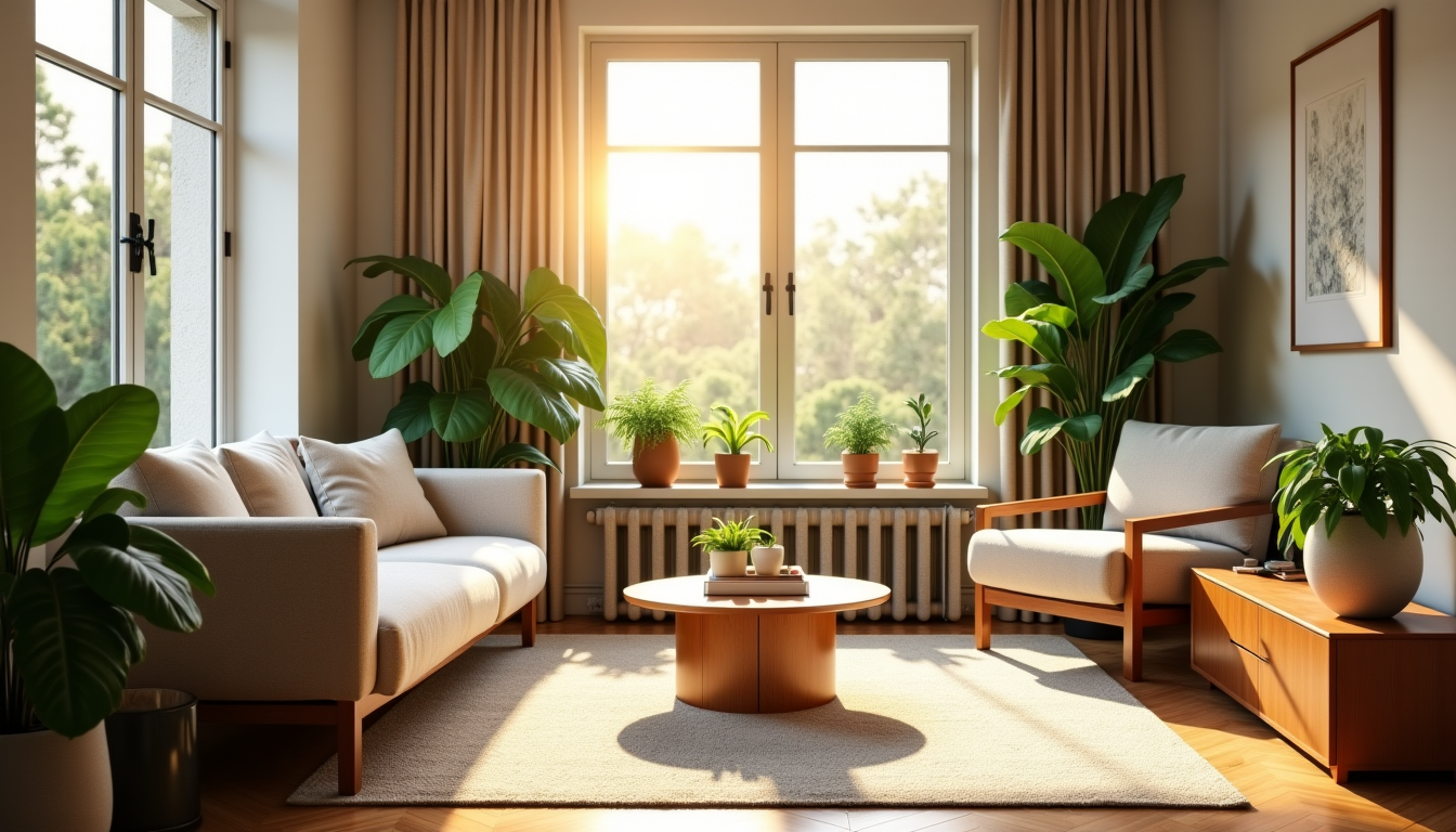Illustration : leur présence atténue les bruits, régule l'humidité et — harmonisez votre intérieur : astuces pour une déco sereine