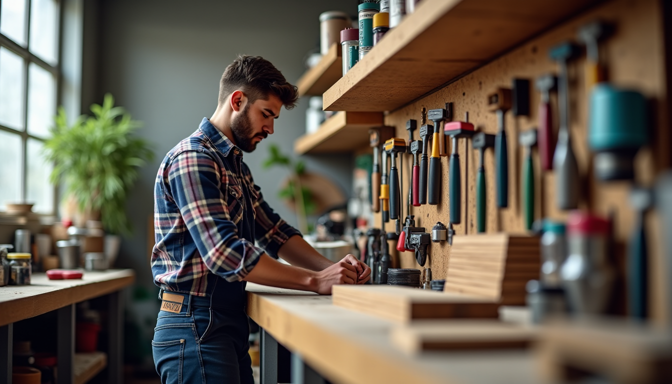 Illustration : un espace de travail bien organisé est un — astuces créatives pour réussir vos projets de bricolage