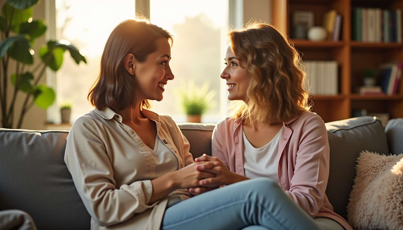 astuces pour une vie de maman épanouie et équilibrée — parler de vos émotions à une personne de