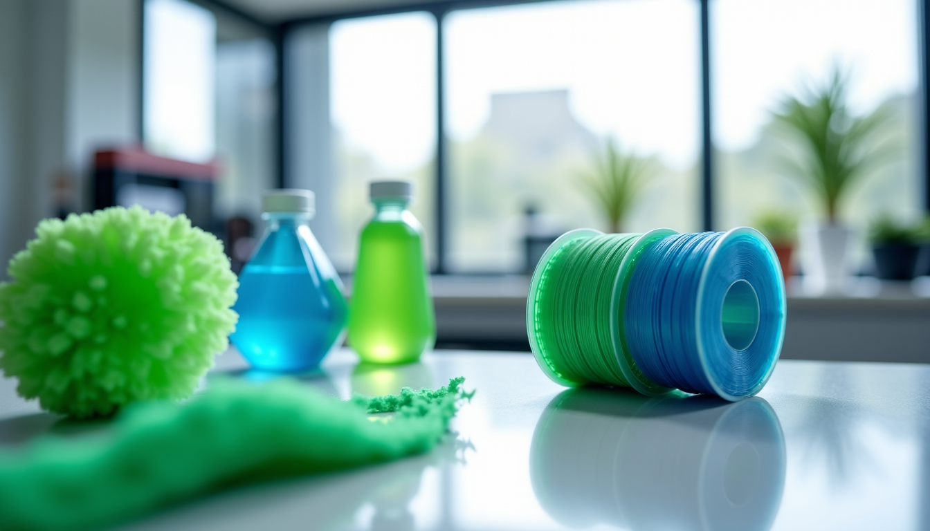 Illustration : filaments d'impression 3d ou des biocarburants, ils sont — écologie et innovation : repenser notre impact quotidien
