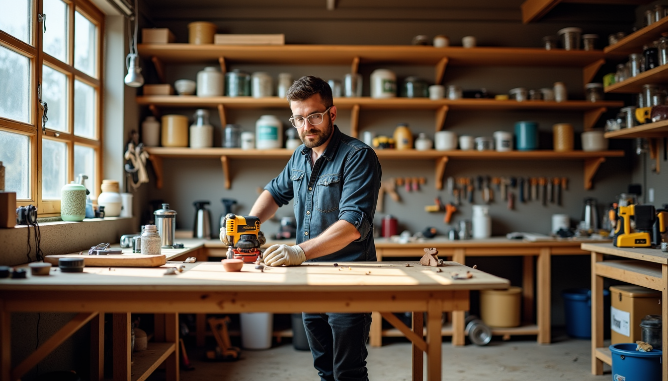 Illustration : les ateliers regorgent souvent de recoins et d'espaces — optimisez votre espace : astuces pour un atelier maison efficace