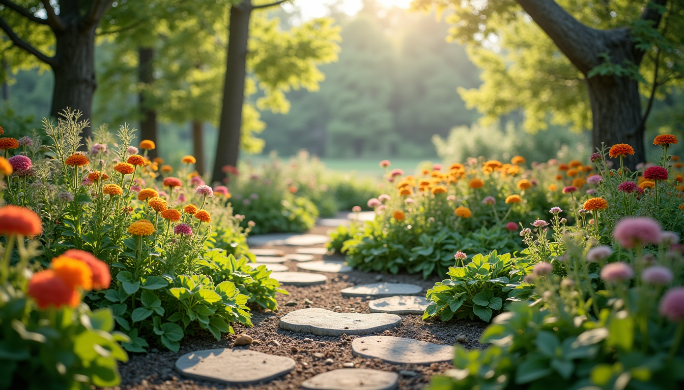 créer un havre de biodiversité avec un jardin écologique — une bonne conception permet également de réduire l'entretien