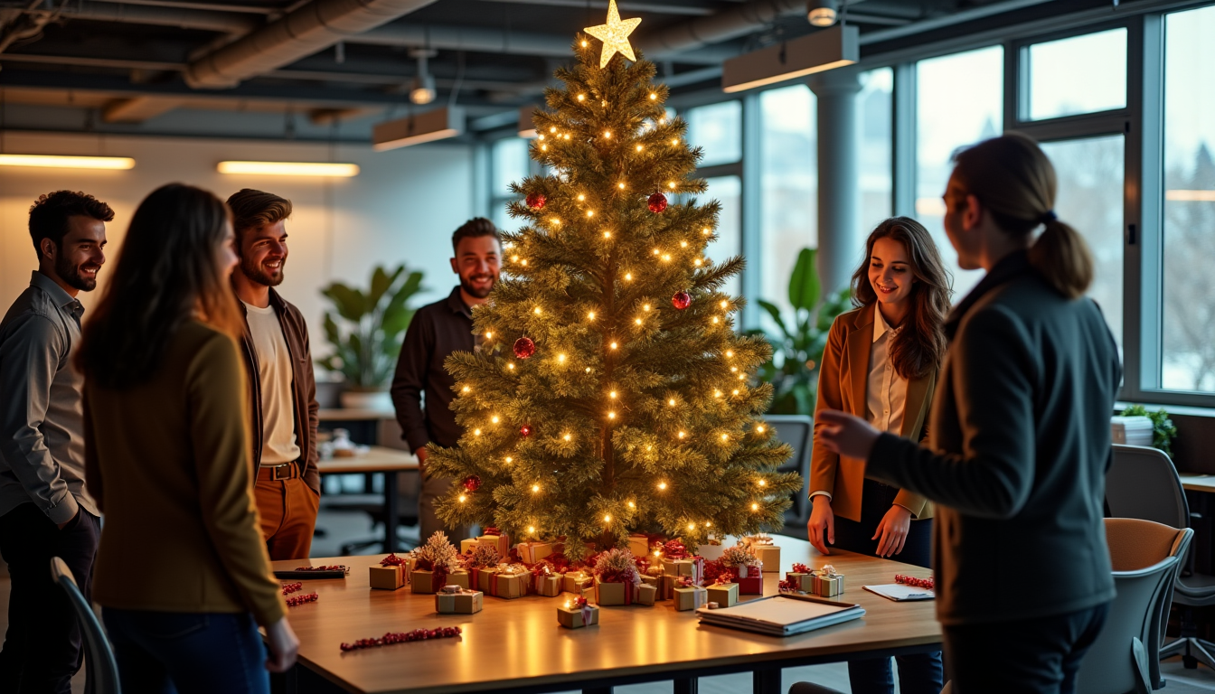 arbre de noël en entreprise : un levier de cohésion et de marque employeur à ne pas négliger — l'organisation d'un événement de cette envergure demande une