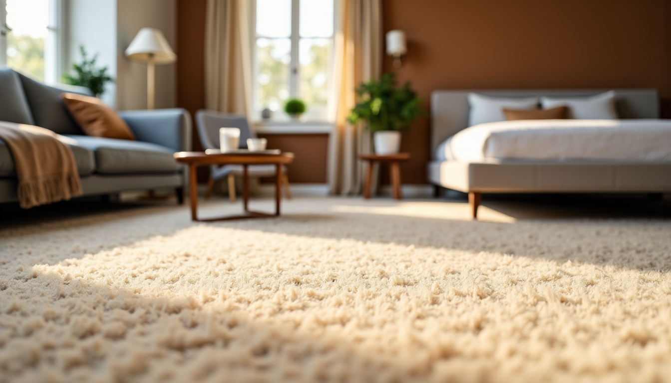 tapis beige : le secret d'une transition fluide du salon &agrave; la chambre &mdash; de plus, cette teinte est un excellent point
