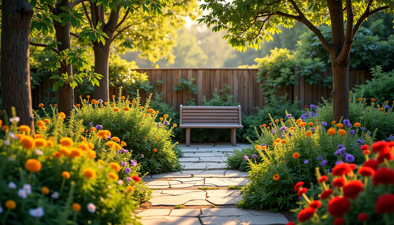 harmonisez votre jardin avec des éléments naturels et élégants — en superposant ces différentes strates, vous créez un