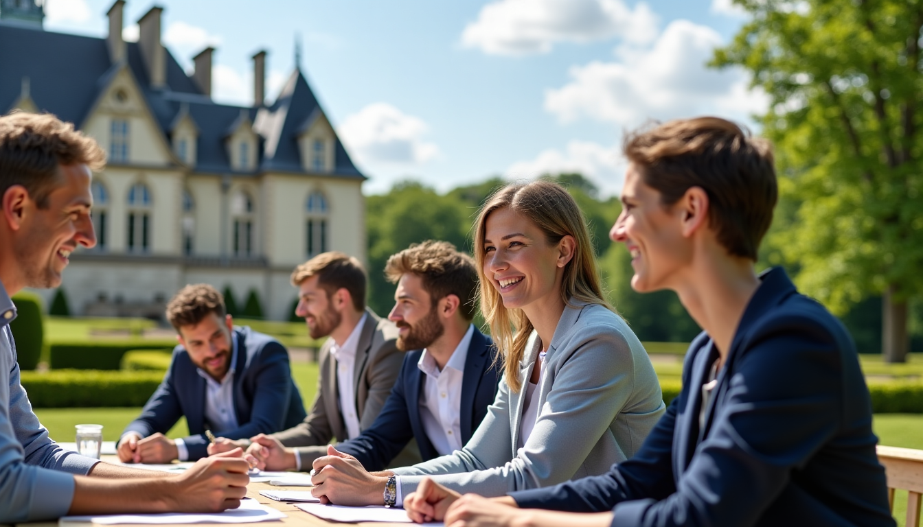 Illustration : que vous optiez pour un château historique, un — vivez des moments d'équipe plus forts grâce au team building en france