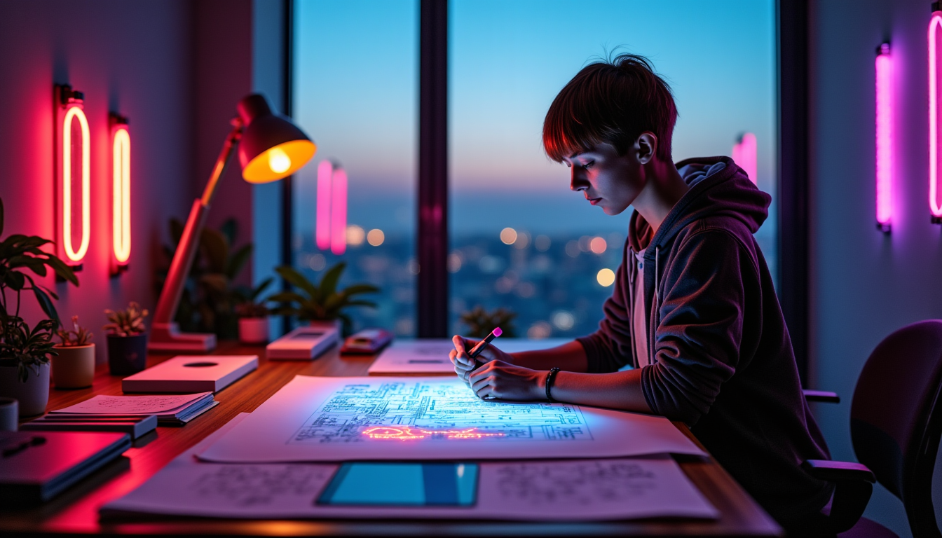 révolution néon led pour décorer vos espaces — du croquis initial à l'installation finale, garantissant un