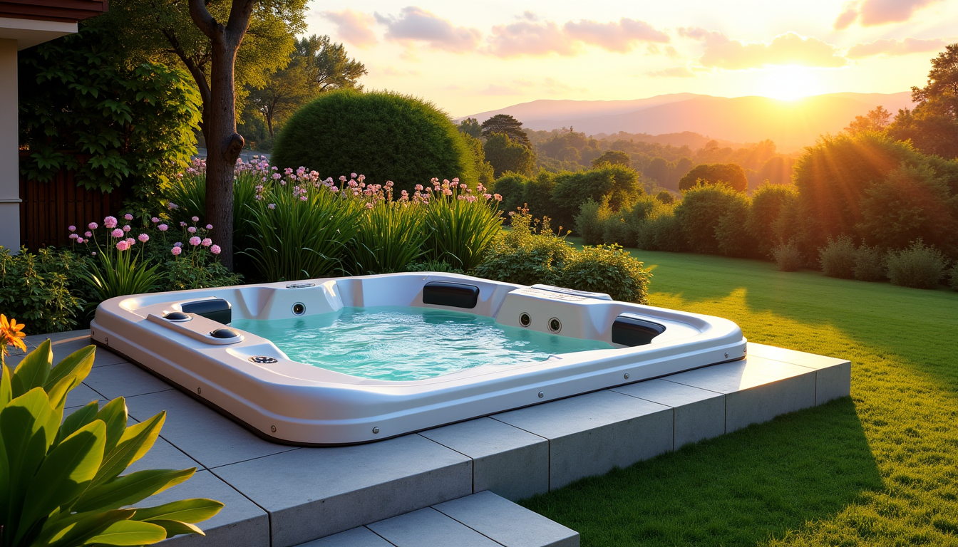 Illustration : l'installation d'un spa rigide peut entraîner des coûts — bien choisir son spa extérieur en ligne pour son jardin