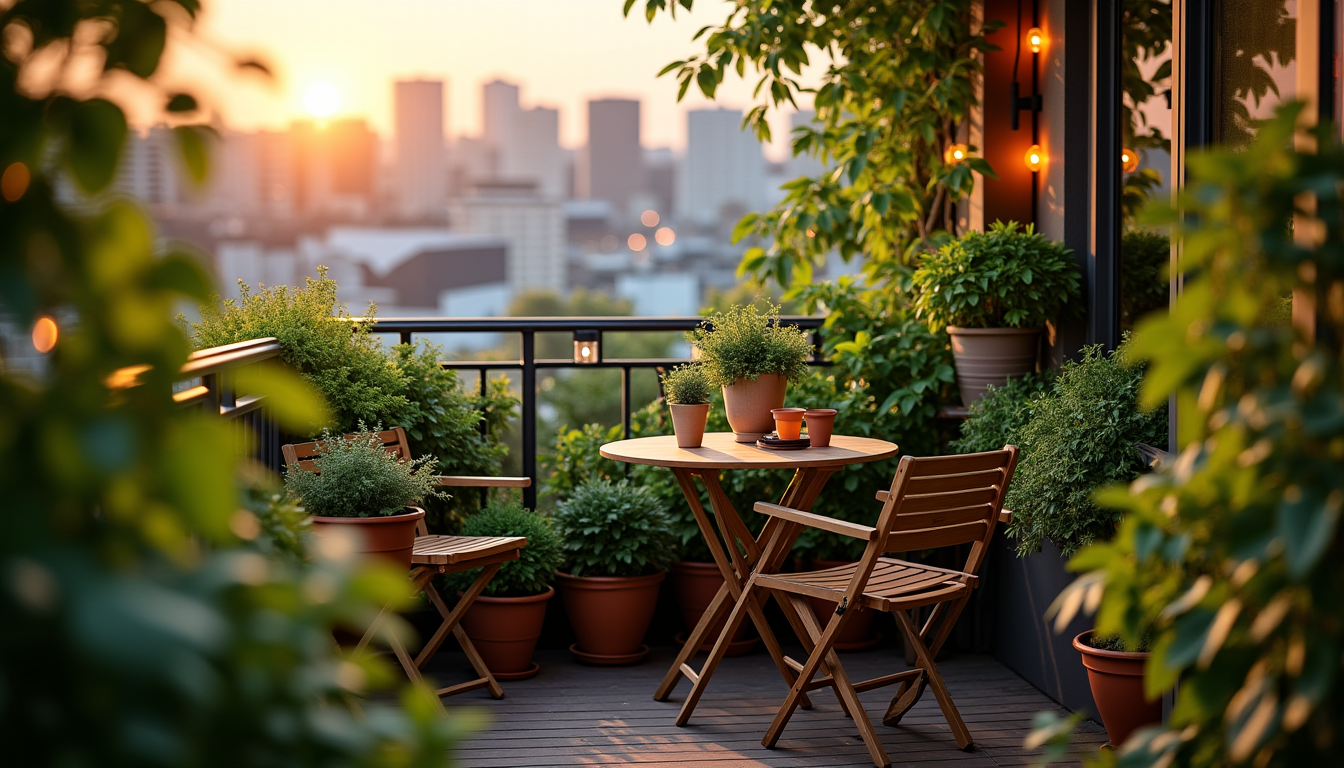 Illustration : la verdure est essentielle pour transformer un balcon — aménager un balcon de 5m2 ?
