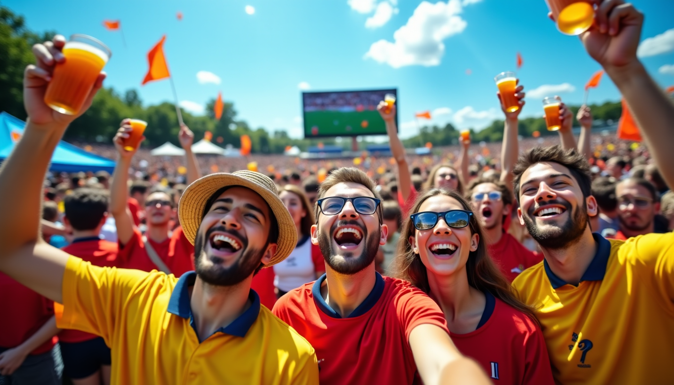 Illustration : s aux souvenirs. cela représente une opportunité de — profiter à fond d’une fan zone coupe du monde entre amis ou en famille ?