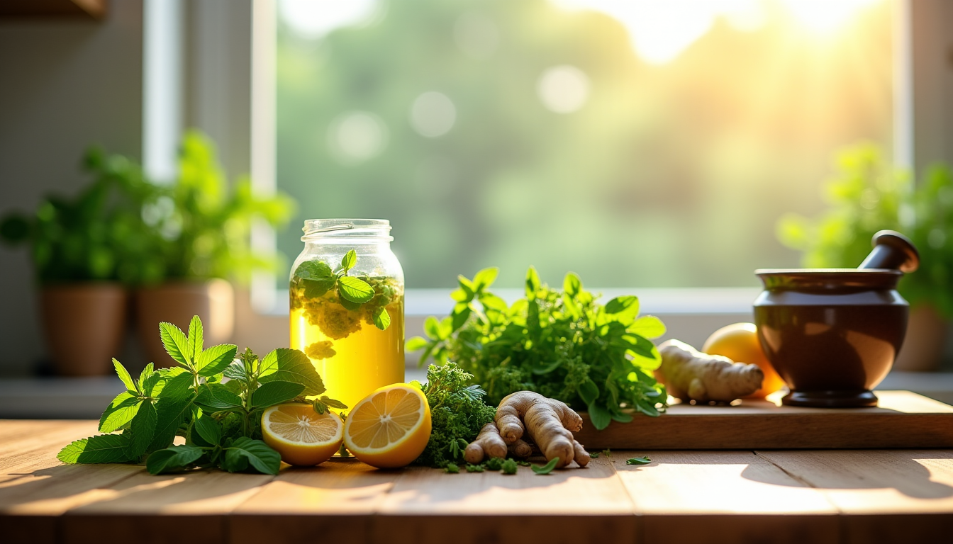 recette détox maison pour retrouver énergie et bien-être naturellement — les épices et les herbes aromatiques jouent aussi