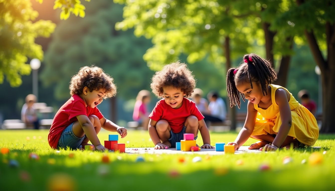 Illustration : non directif. encouragement à approfondir une idée ou — le jeu libre favorise l'éveil des enfants de 4 ans?