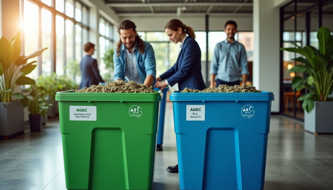 Illustration : le tri à la source n'est que la — tri sélectif en entreprise : comment choisir des poubelles homologuées agec et biodéchets