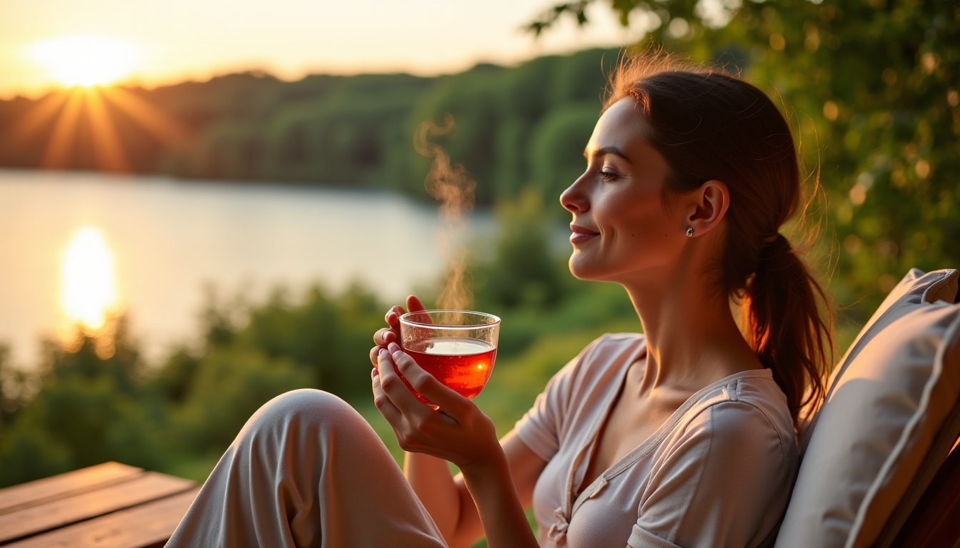 Illustration : s d'ambiance relaxants. le goût : infusions, eaux — évasion sensorielle : quand le voyage stimule tous les sens