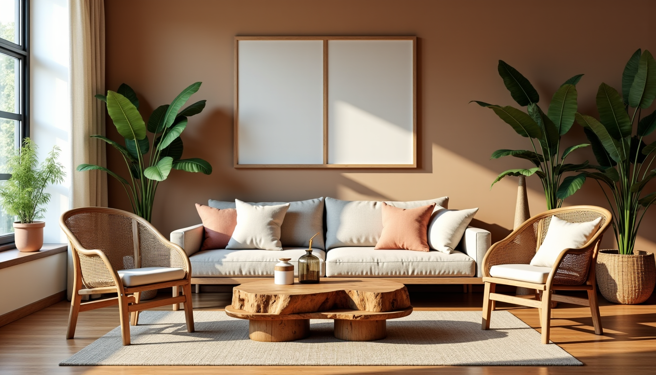 Illustration : l'utilisation de matériaux naturels comme le bois brut, — rénovation maison : 7 astuces pour un intérieur moderne