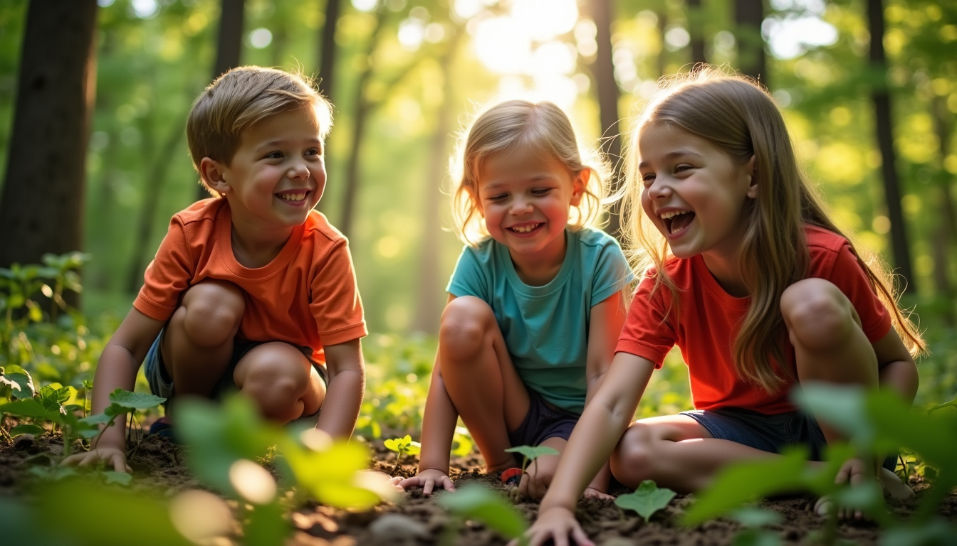 astuces pour encourager l'imagination chez les enfants — es jeux de rôle dans la forêt. ces