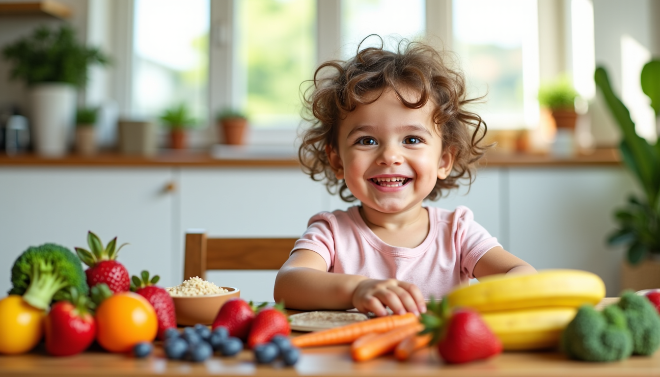 Illustration : dès le début de la diversification, exposez votre — améliorer l'immunité des enfants par l'alimentation