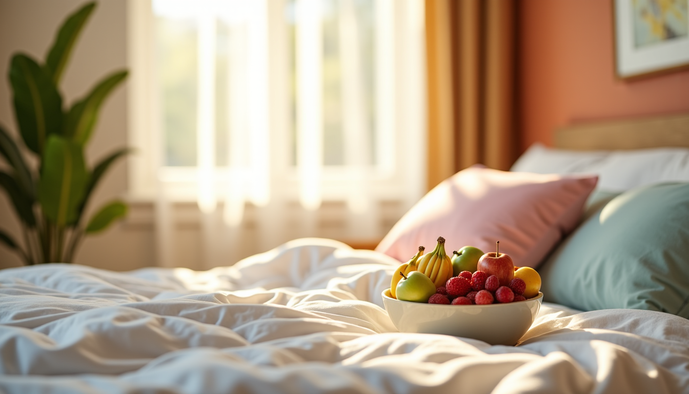 Illustration : méliorer la qualité du sommeil, deux facteurs qui — optimisez votre santé grâce à une alimentation équilibrée